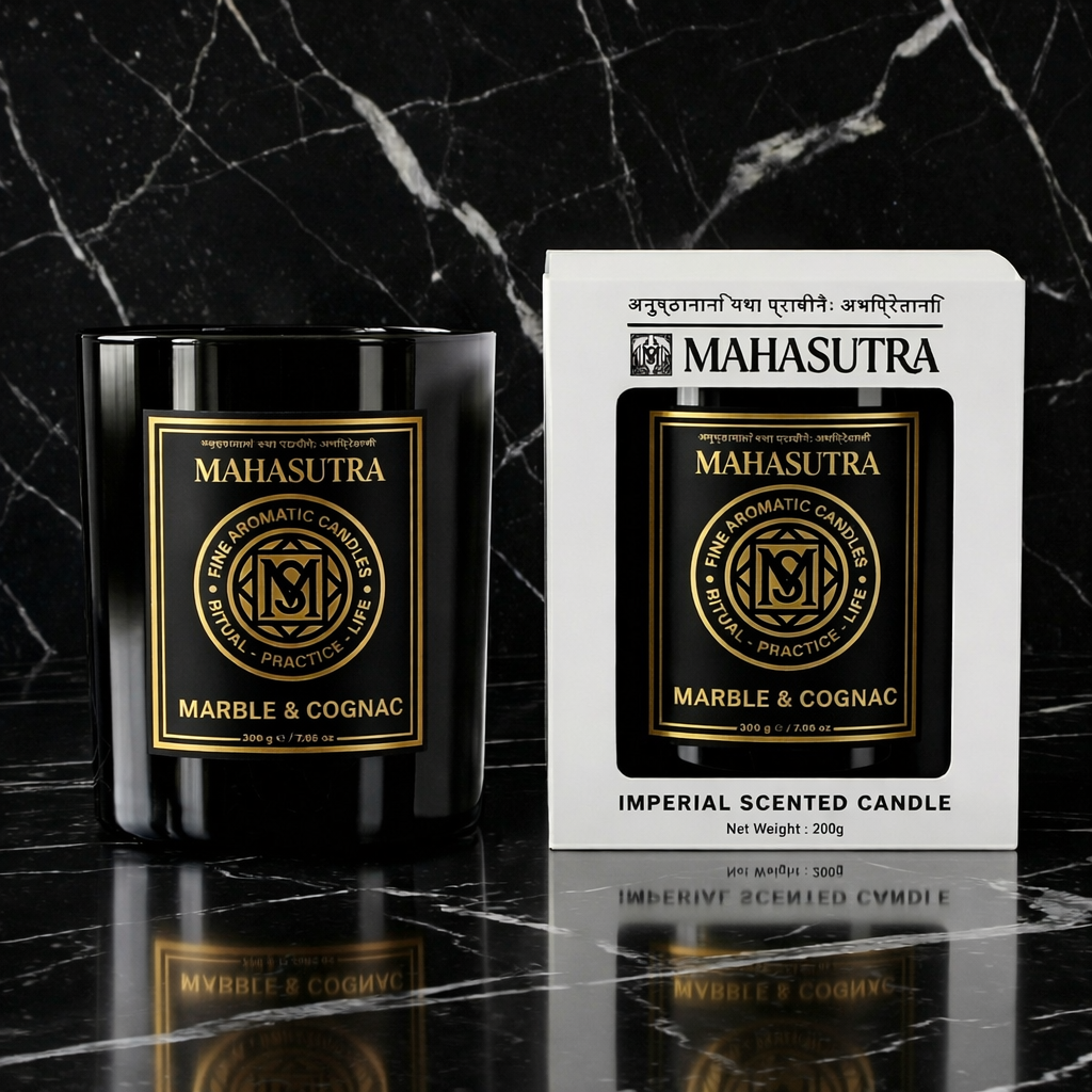 MARBLE & COGNAC Candle 200g