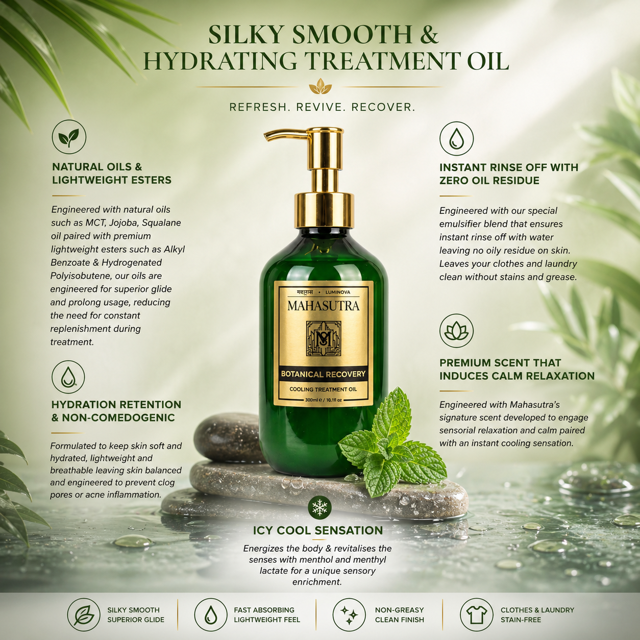 BOTANICAL RECOVERY COOLING TREATMENT OIL 300ml