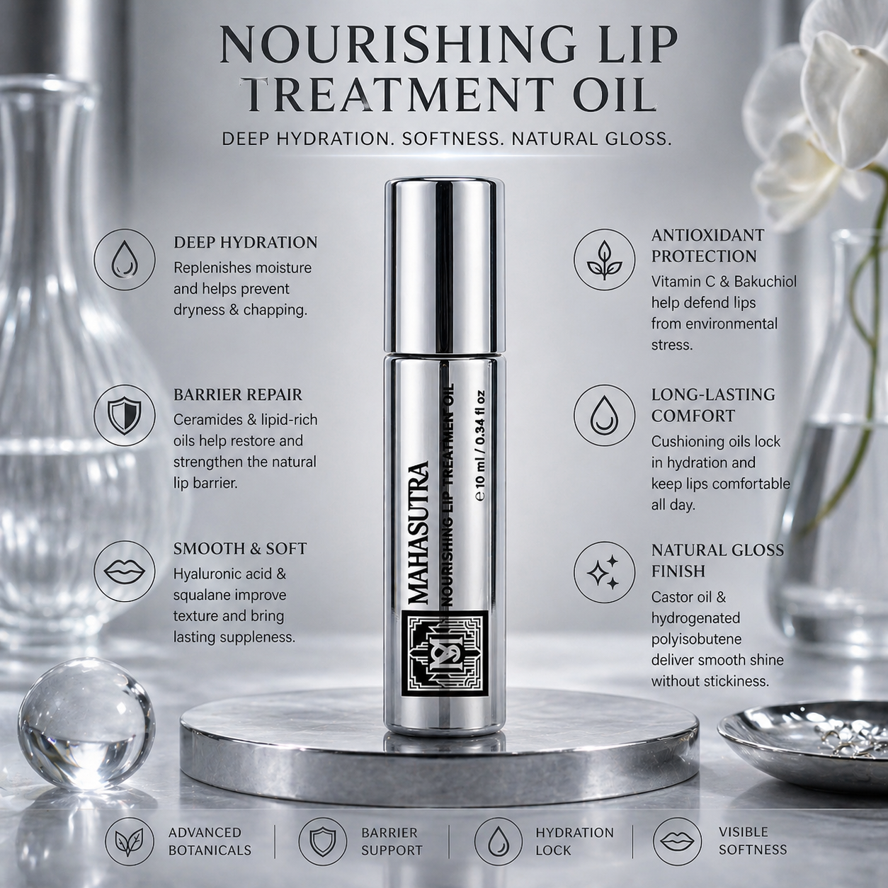 NOURISH & RESTORE LIP OIL 10ml