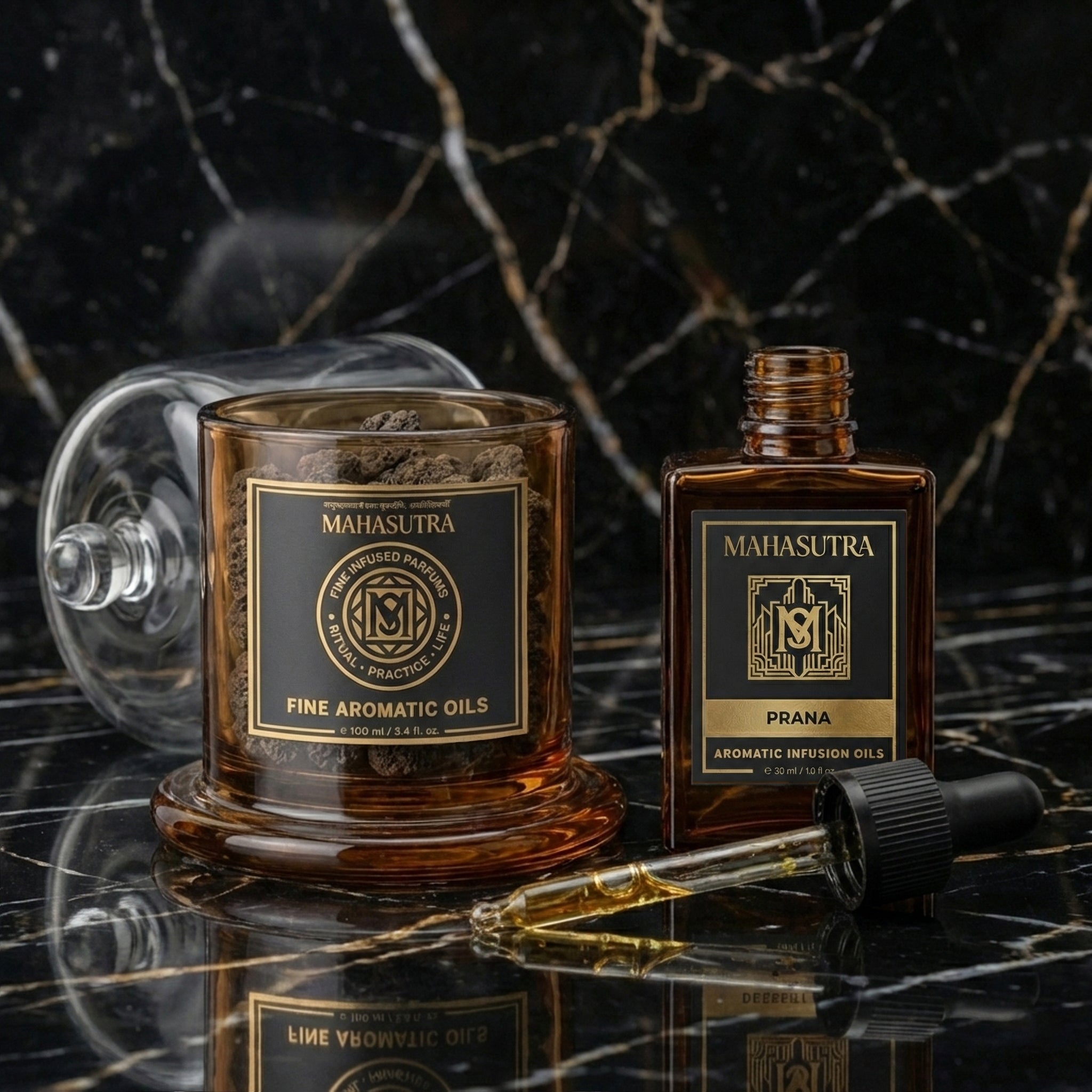 PRANA OIL 30ml + LAVA STONES
