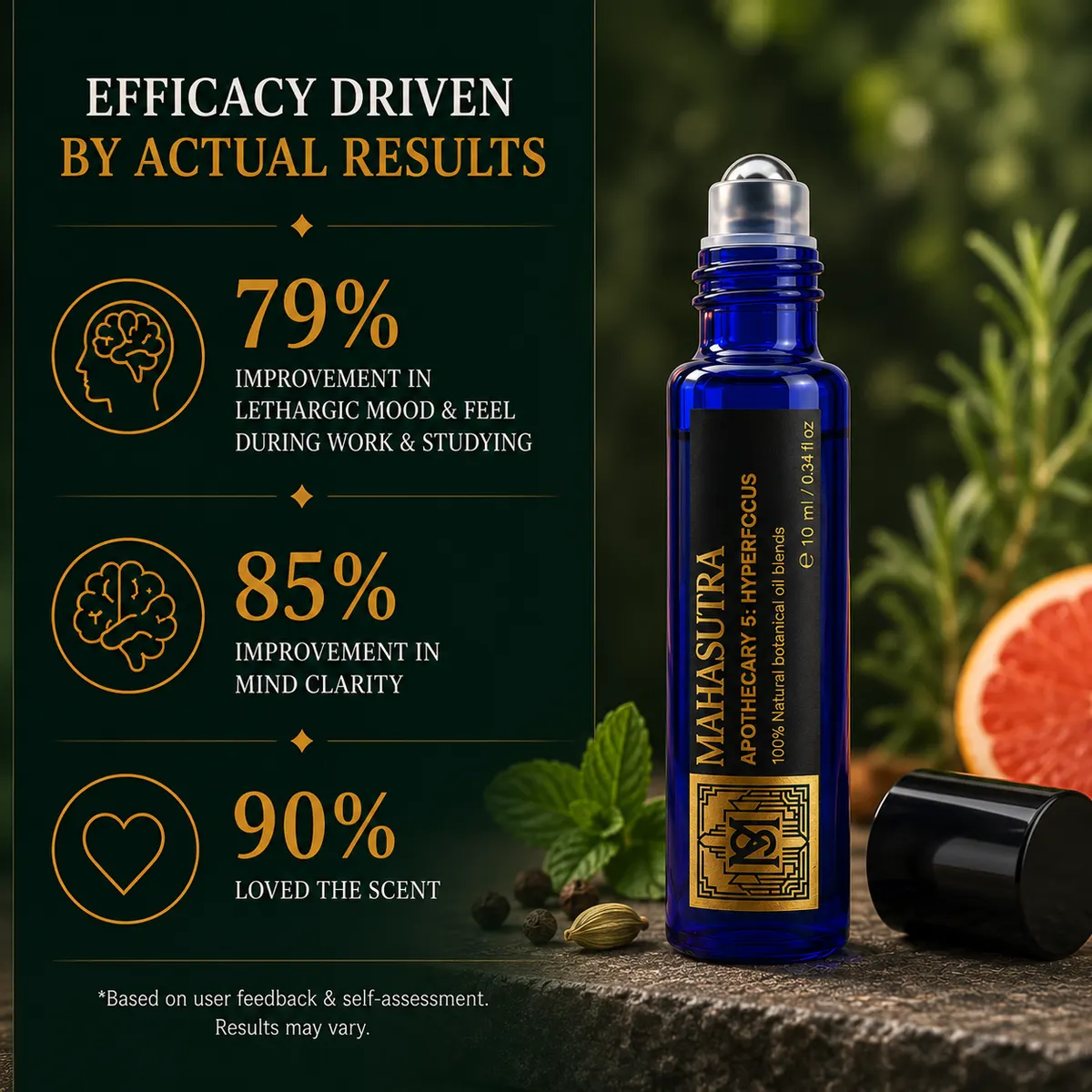 Hyperfocus Oil 10ml roll-on de Mahasutra, vue 9