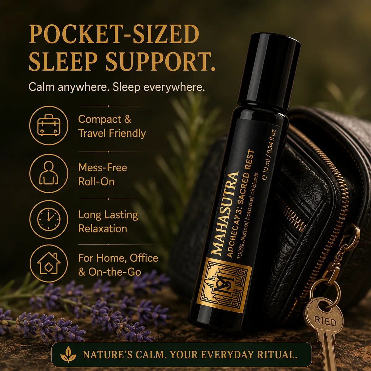 Sacred Rest Oil 10ml roll-on de Mahasutra, vue 9