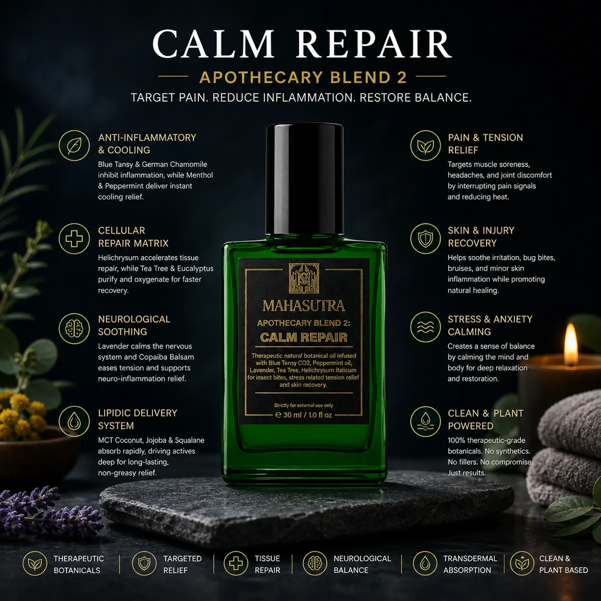Calm Repair Oil 30ml roll-on من Mahasutra، الصورة 4