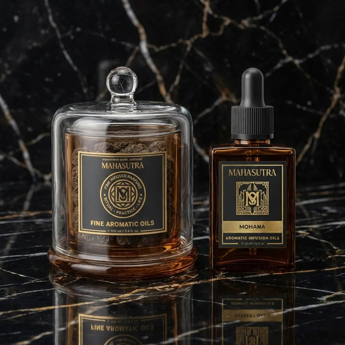Mohana Aromatic Infusion Oil น้ำมัน 30ml + โหลหินลาวา โดย Mahasutra ภาพที่ 2