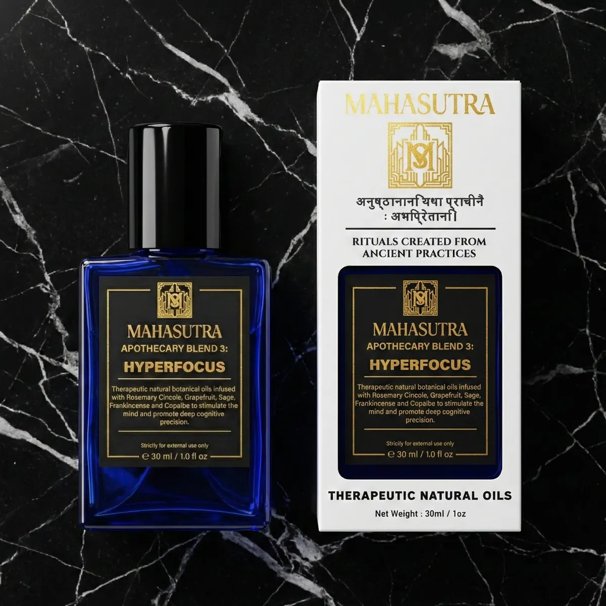 Hyperfocus Oil 30ml roll-on de Mahasutra, vue 3