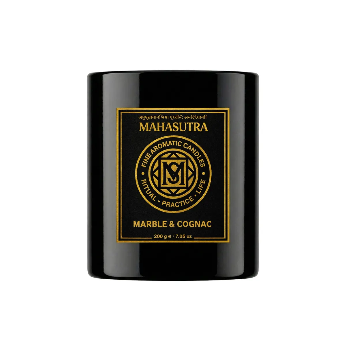 Fine Aromatic Candle Marble & Cognac من Mahasutra