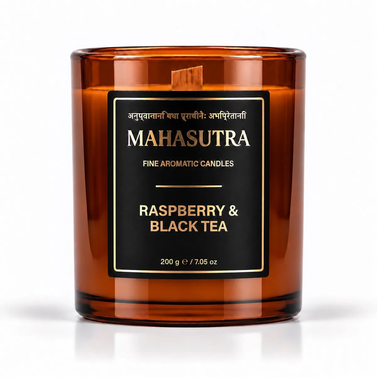 Amber Series Candle ราสป์เบอร์รี & ชาดำ โดย Mahasutra