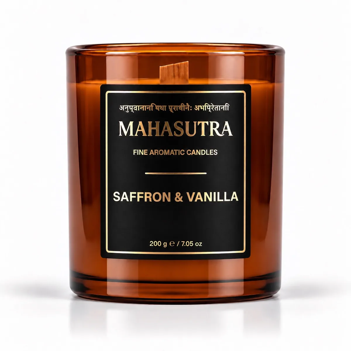 Amber Series Candle หญ้าฝรั่น & วานิลลา โดย Mahasutra