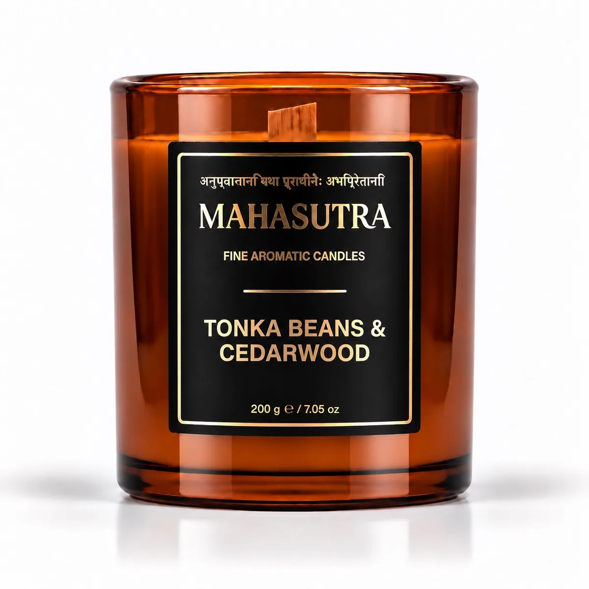 Amber Series Candle ถั่วทองกา & ซีดาร์วูด โดย Mahasutra