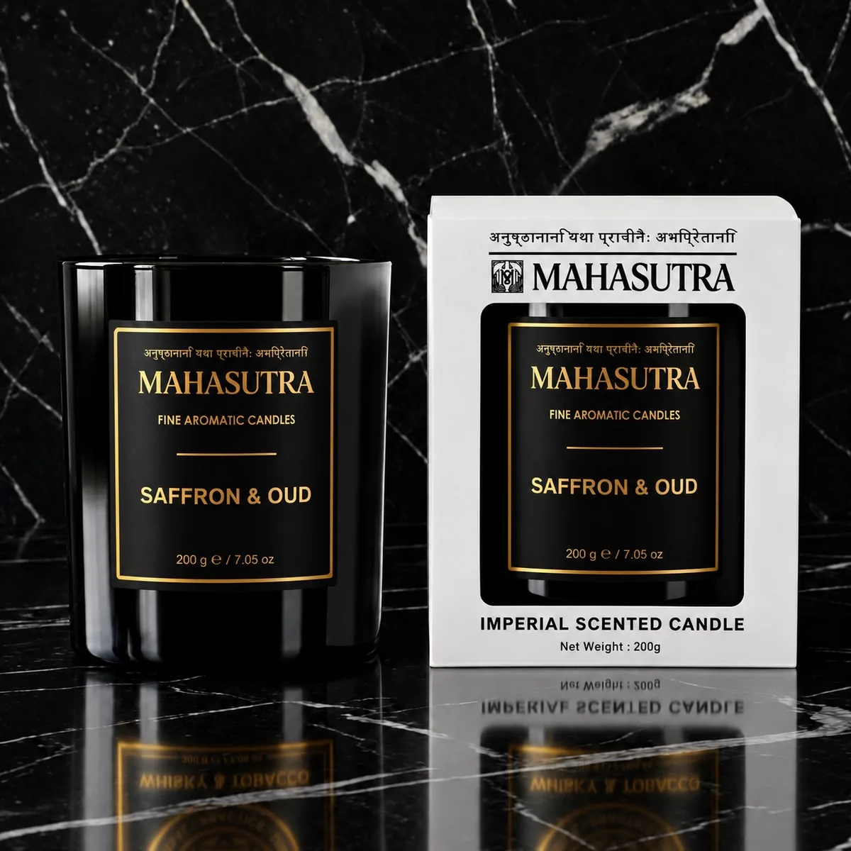 Black Series Candle หญ้าฝรั่น & ไม้กฤษณา โดย Mahasutra ภาพที่ 2
