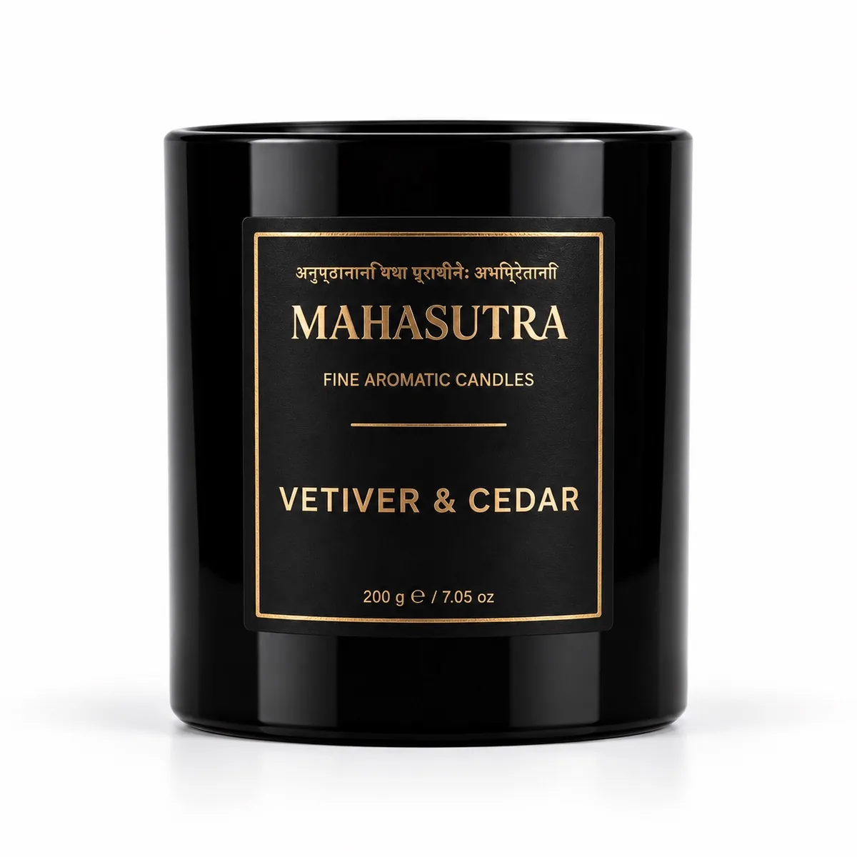 Black Series Candle หญ้าแฝก & ซีดาร์ โดย Mahasutra
