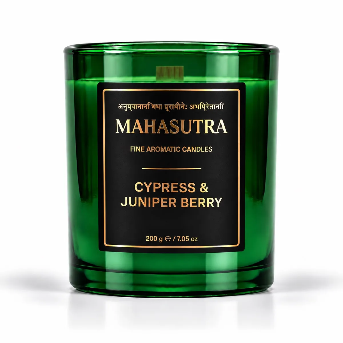 Green Series Candle Cypress & Juniper Berry by Mahasutra