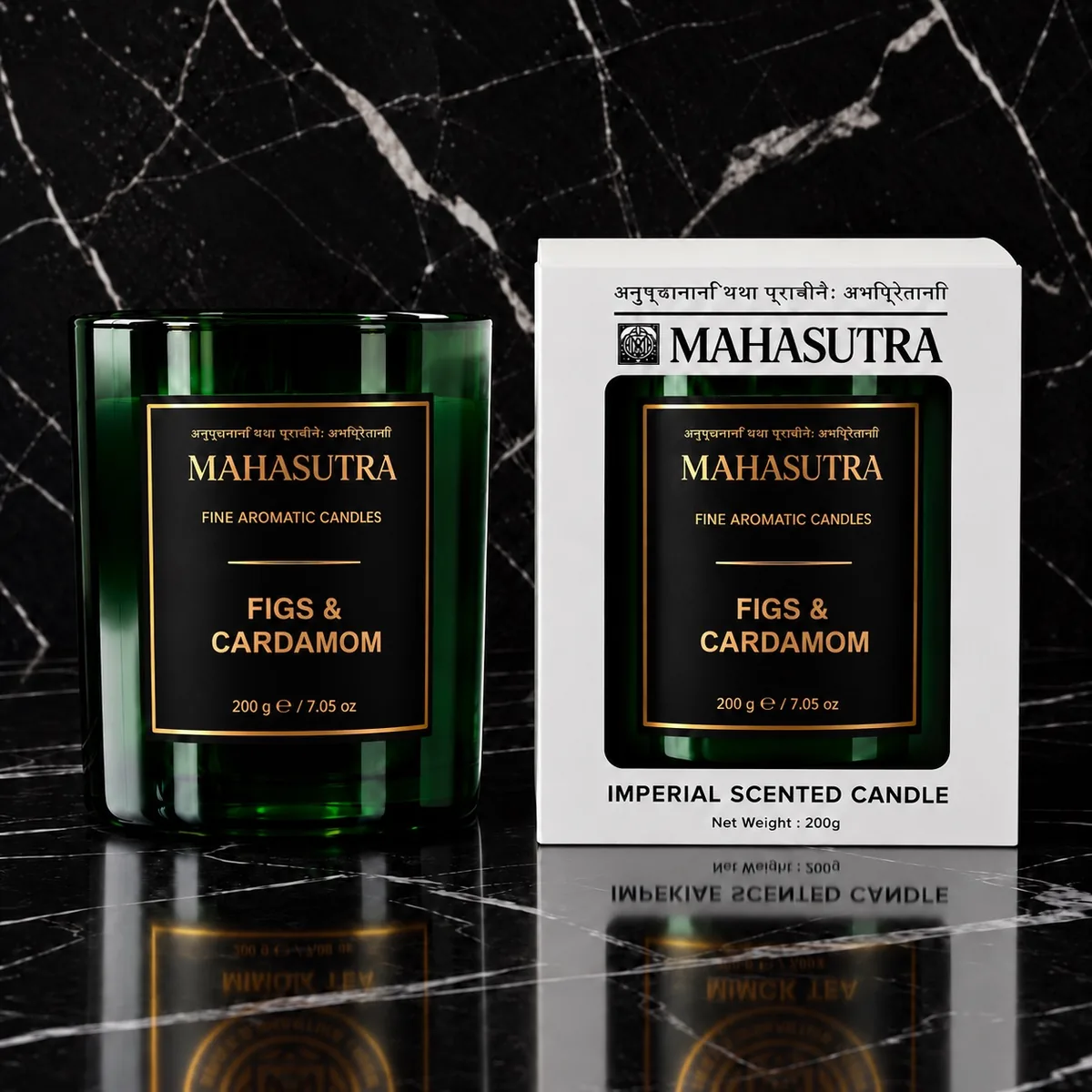 Green Series Candle Figs & Cardamom by Mahasutra, view 2
