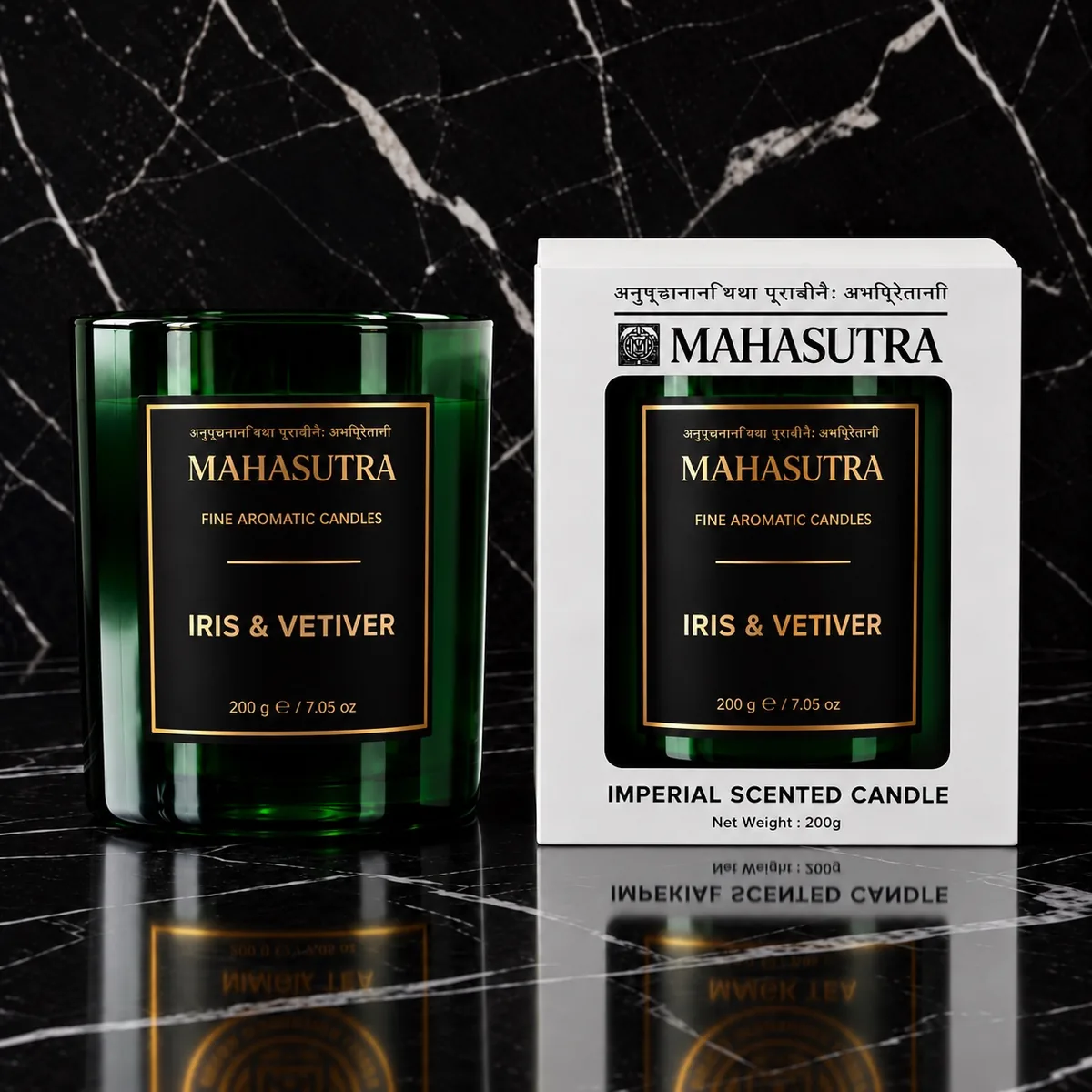 Green Series Candle Iris & Vetiver by Mahasutra, view 2
