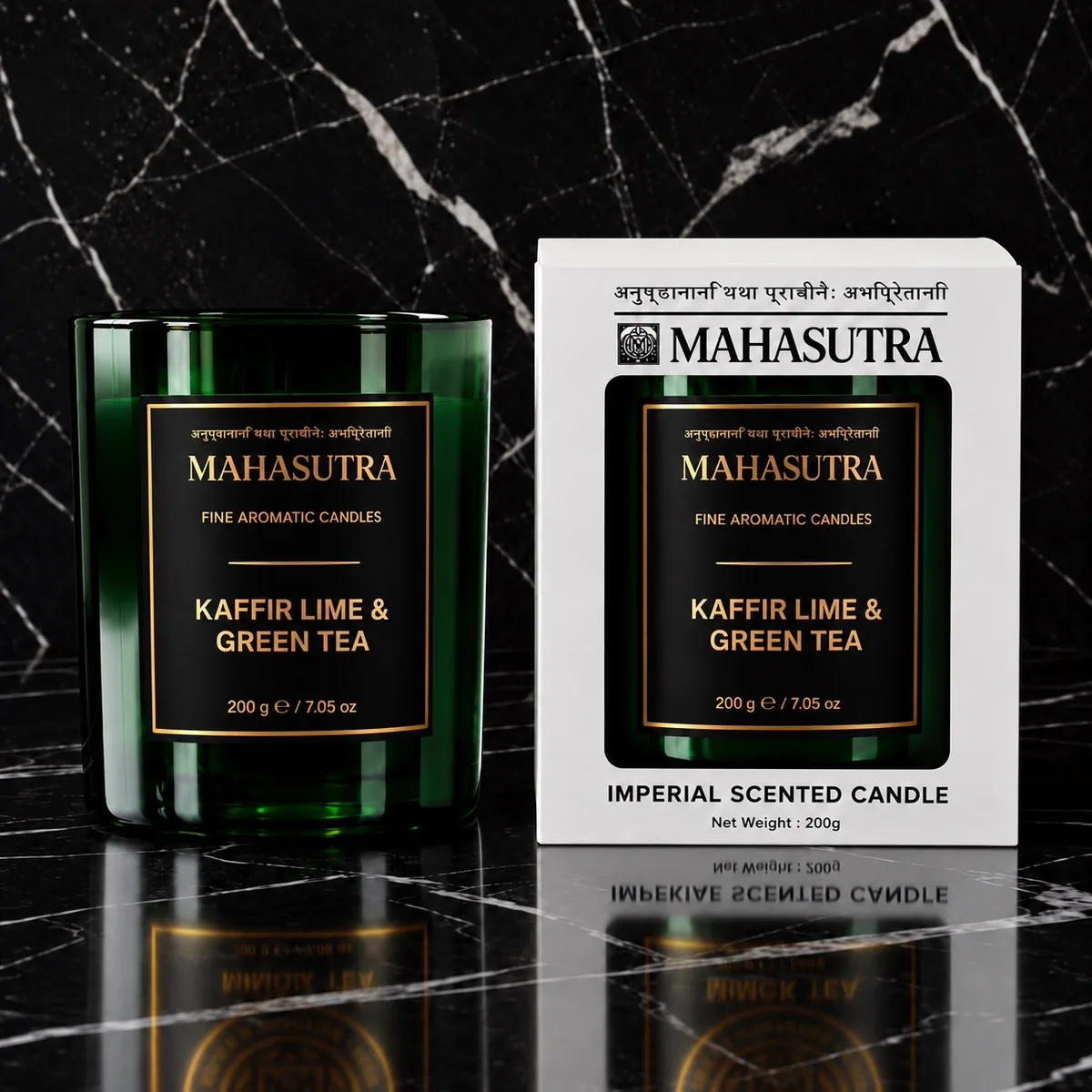 Green Series Candle Kaffir Lime & Green Tea by Mahasutra, view 2