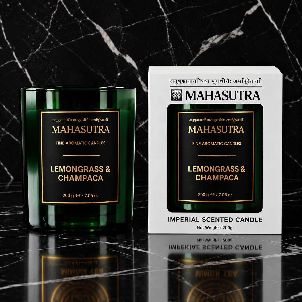 Green Series Candle Lemongrass & Champaca by Mahasutra, view 2