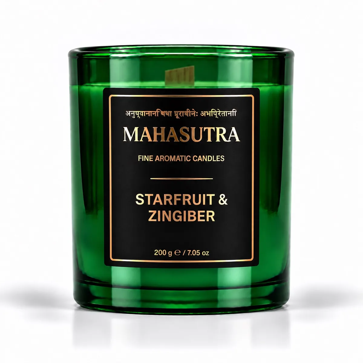 Green Series Candle Starfruit & Zingiber by Mahasutra