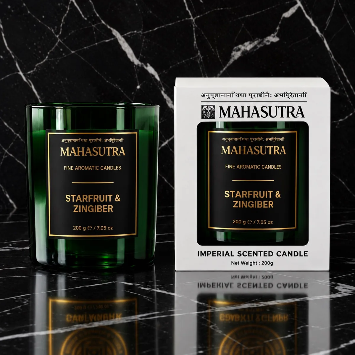 Green Series Candle Starfruit & Zingiber by Mahasutra, view 2