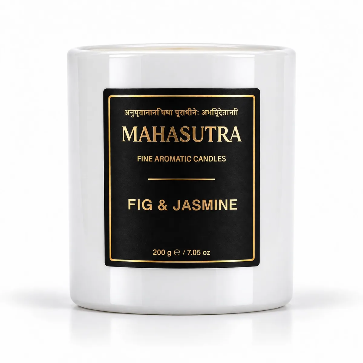 White Series Candle Fig & Jasmine by Mahasutra