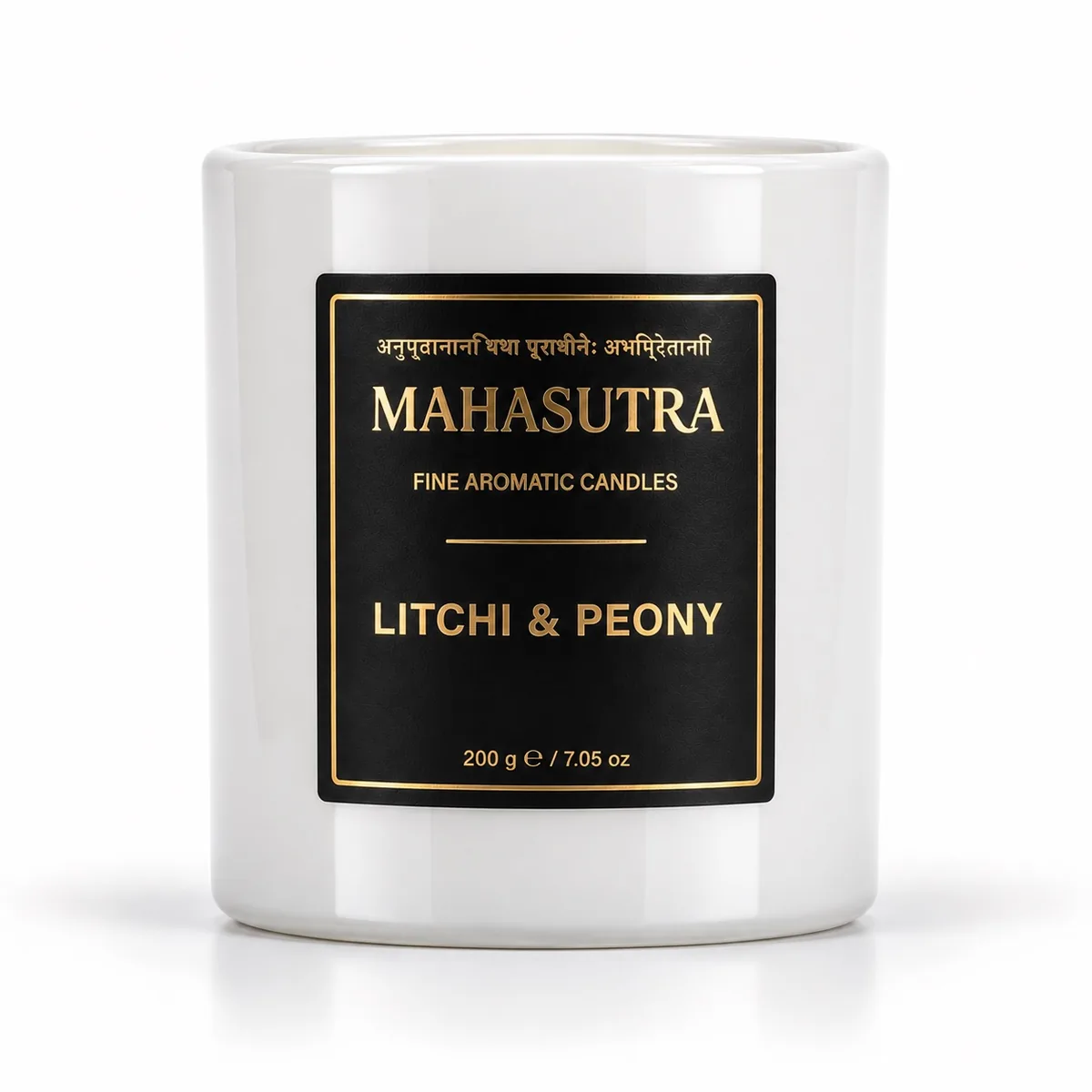 White Series Candle Litchi & Peony by Mahasutra