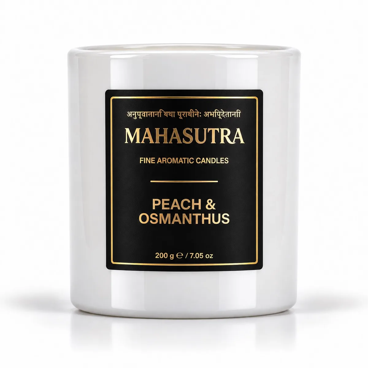 White Series Candle Peach & Osmanthus by Mahasutra