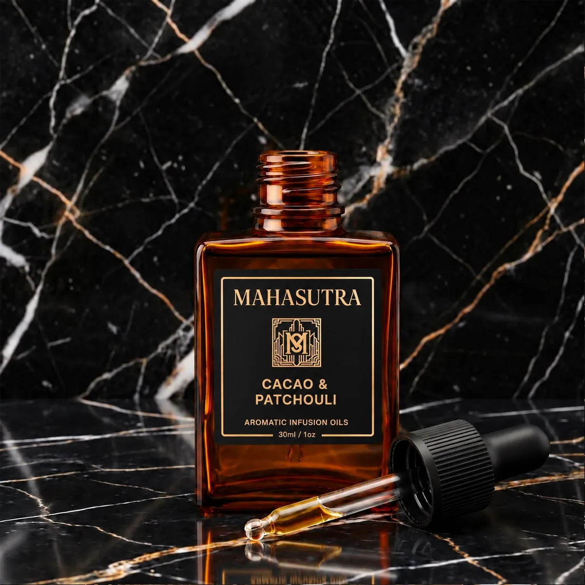 Amber Series Aromatic Oil Cacao & Patchouli by Mahasutra, view 2