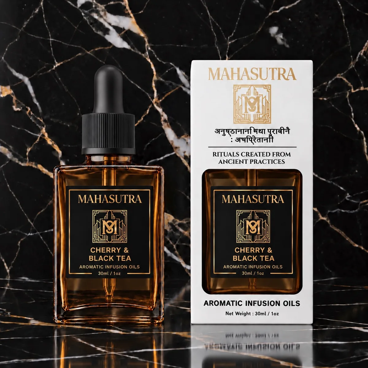 Amber Series Aromatic Oil Cherry & Black Tea by Mahasutra, view 3
