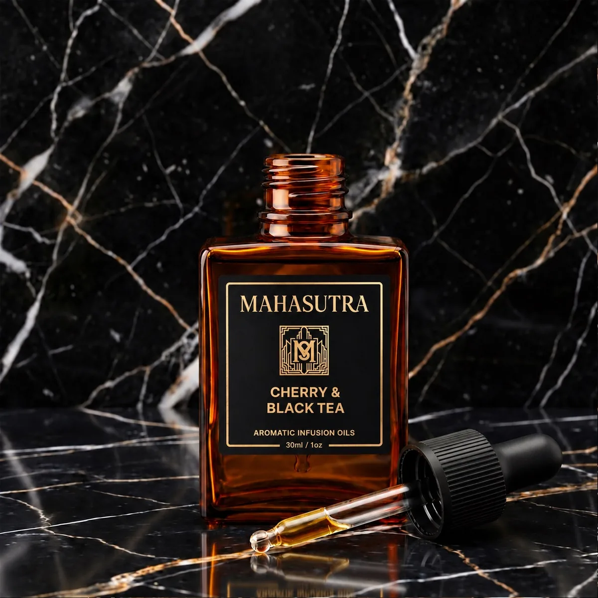 Amber Series Aromatic Oil Cherry & Black Tea by Mahasutra, view 2