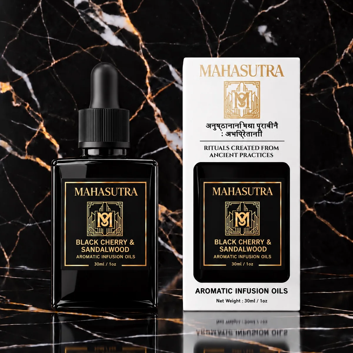 Black Series Aromatic Oil Black Cherry & Sandalwood by Mahasutra, view 3