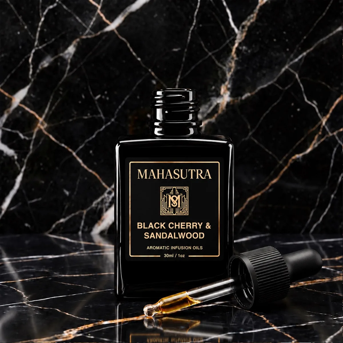 Black Series Aromatic Oil Black Cherry & Sandalwood by Mahasutra, view 2