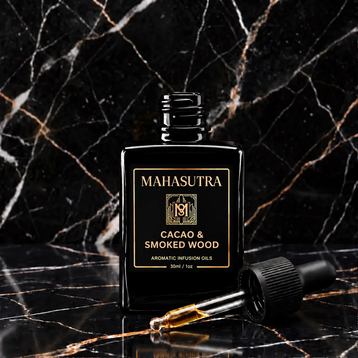 Black Series Aromatic Oil Cacao & Smoked Wood by Mahasutra, view 2
