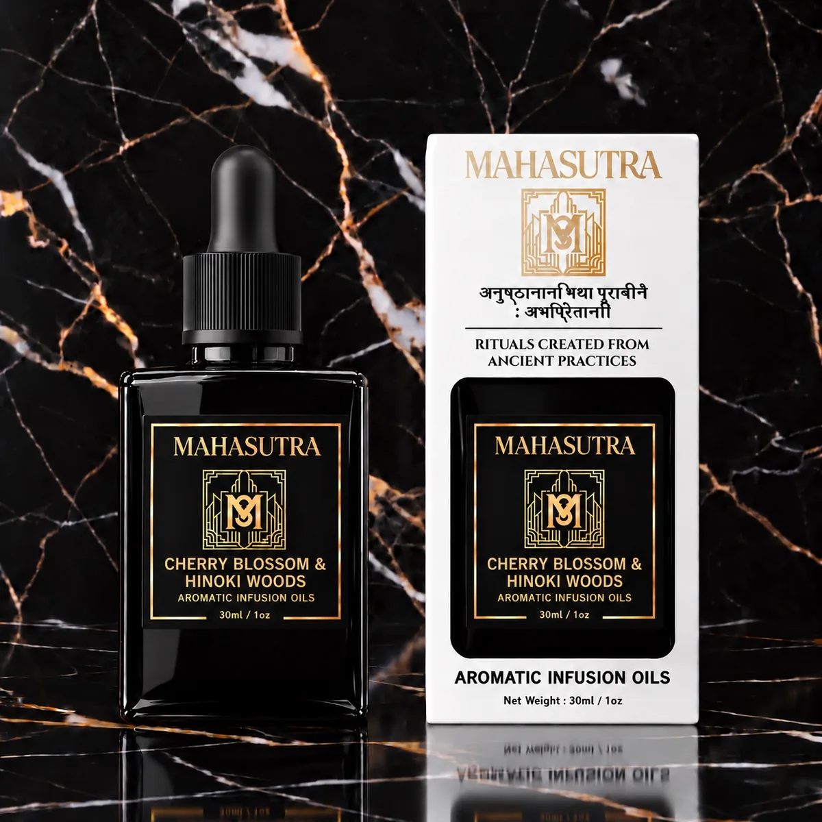 Black Series Aromatic Oil Cherry Blossom & Hinoki Woods by Mahasutra, view 3