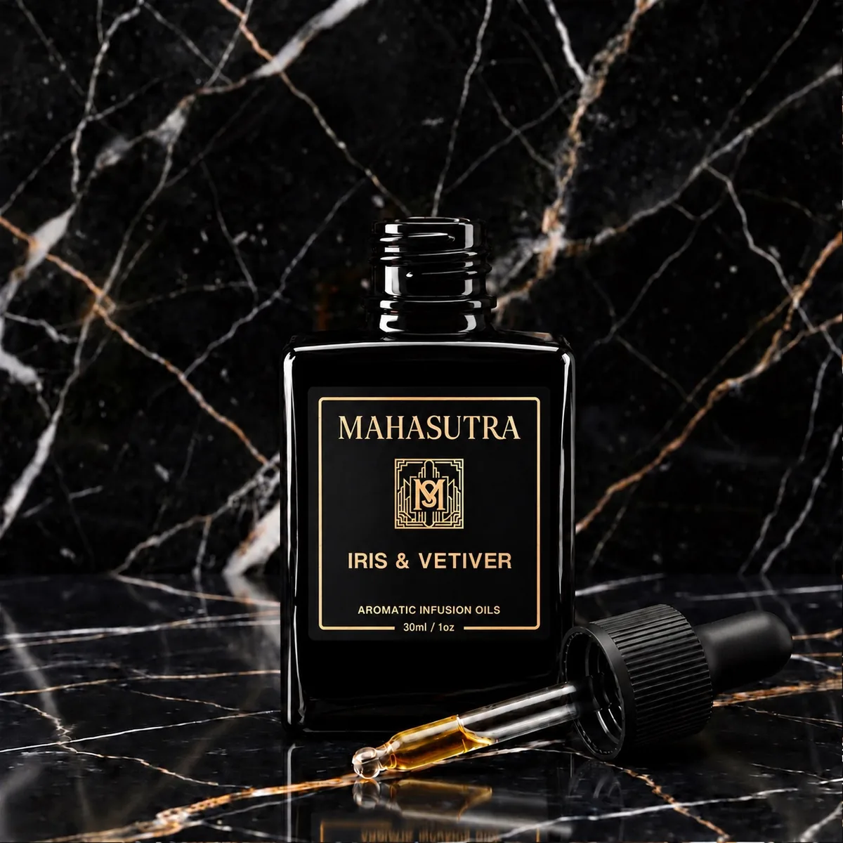 Black Series Aromatic Oil Iris & Vetiver by Mahasutra, view 2