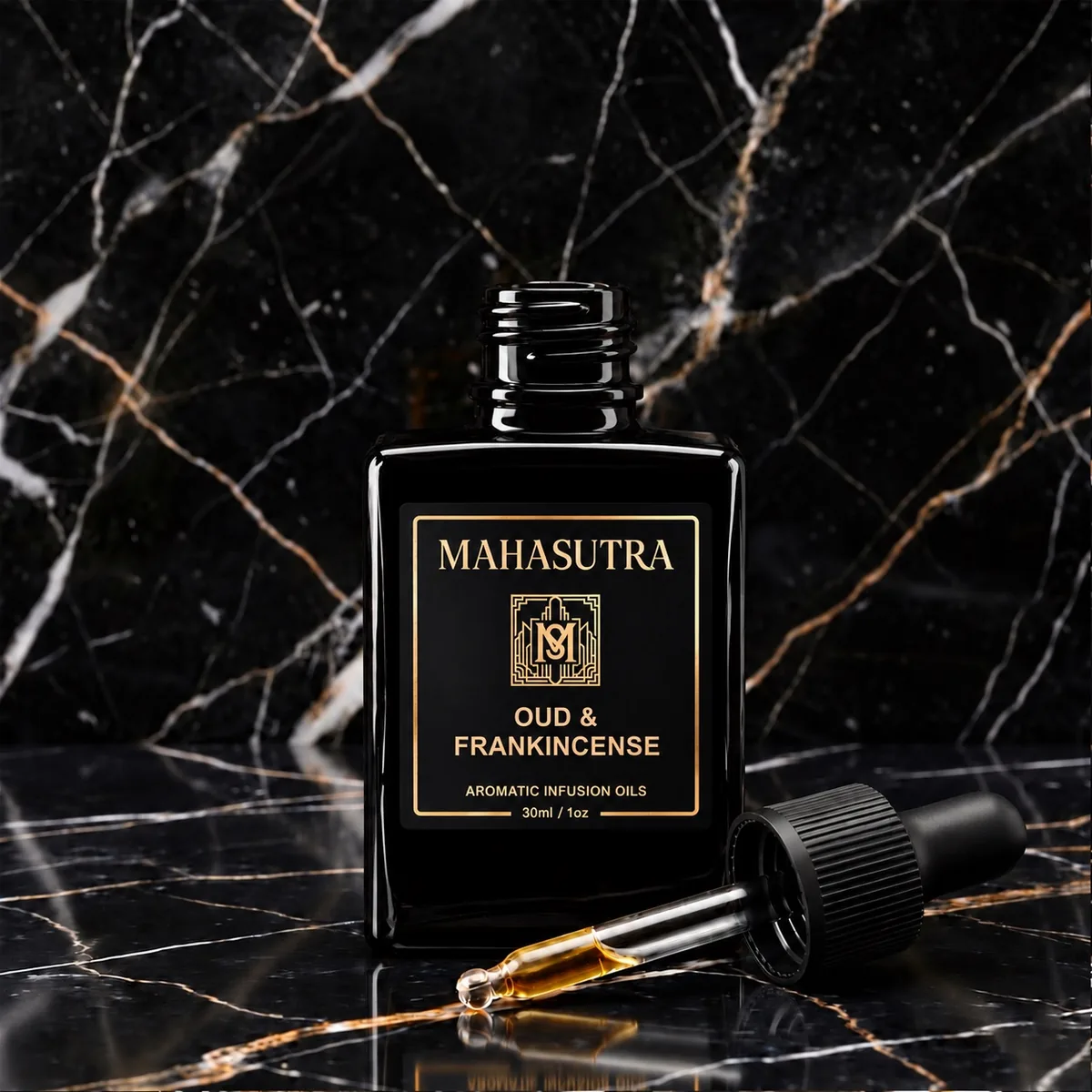 Black Series Aromatic Oil Oud & Frankincense by Mahasutra, view 2