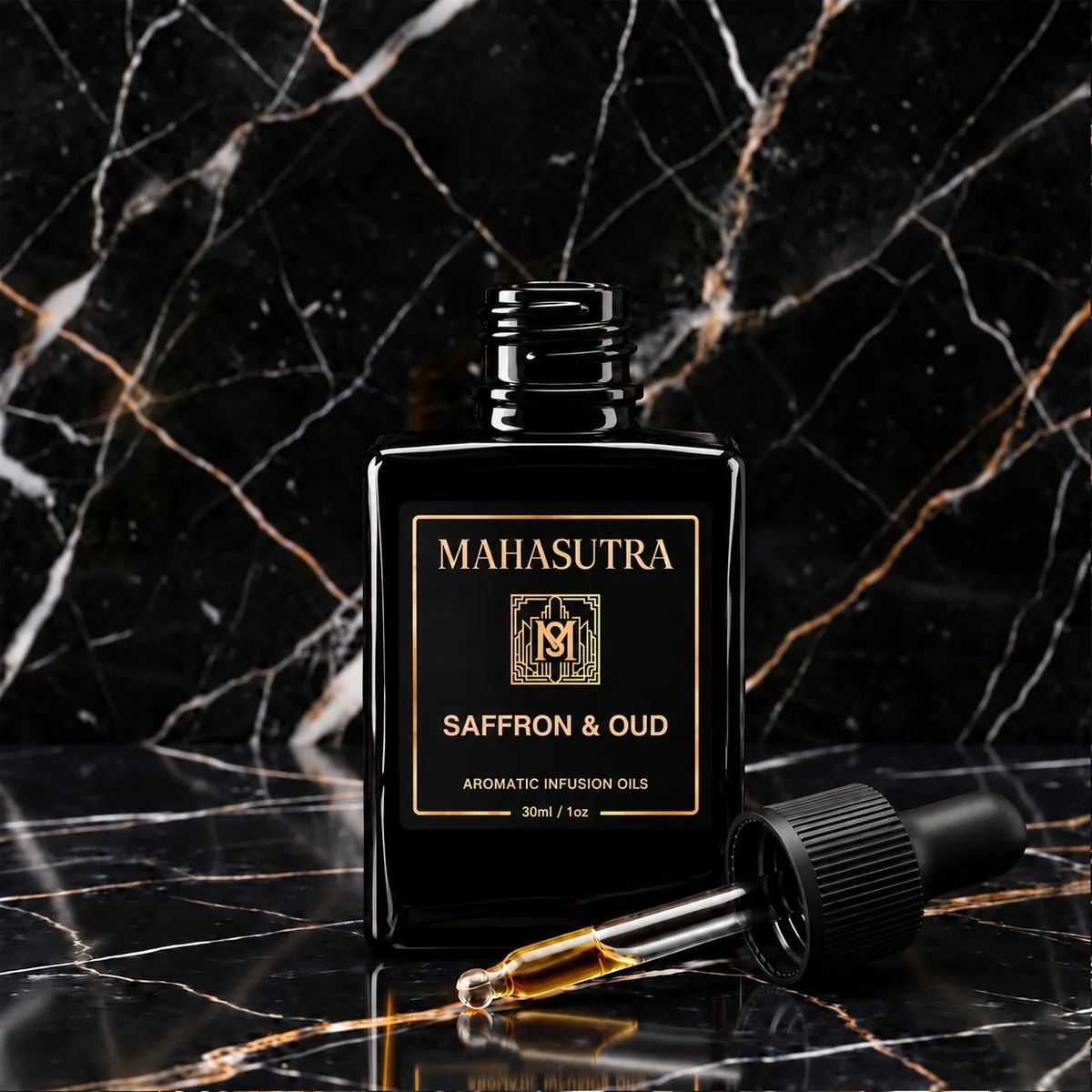 Black Series Aromatic Oil Saffron & Oud by Mahasutra, view 2
