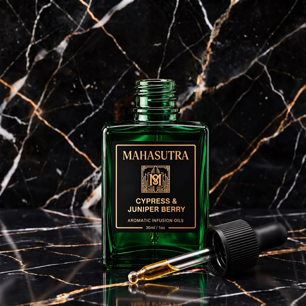 Green Series Aromatic Oil Cypress & Juniper Berry by Mahasutra, view 2