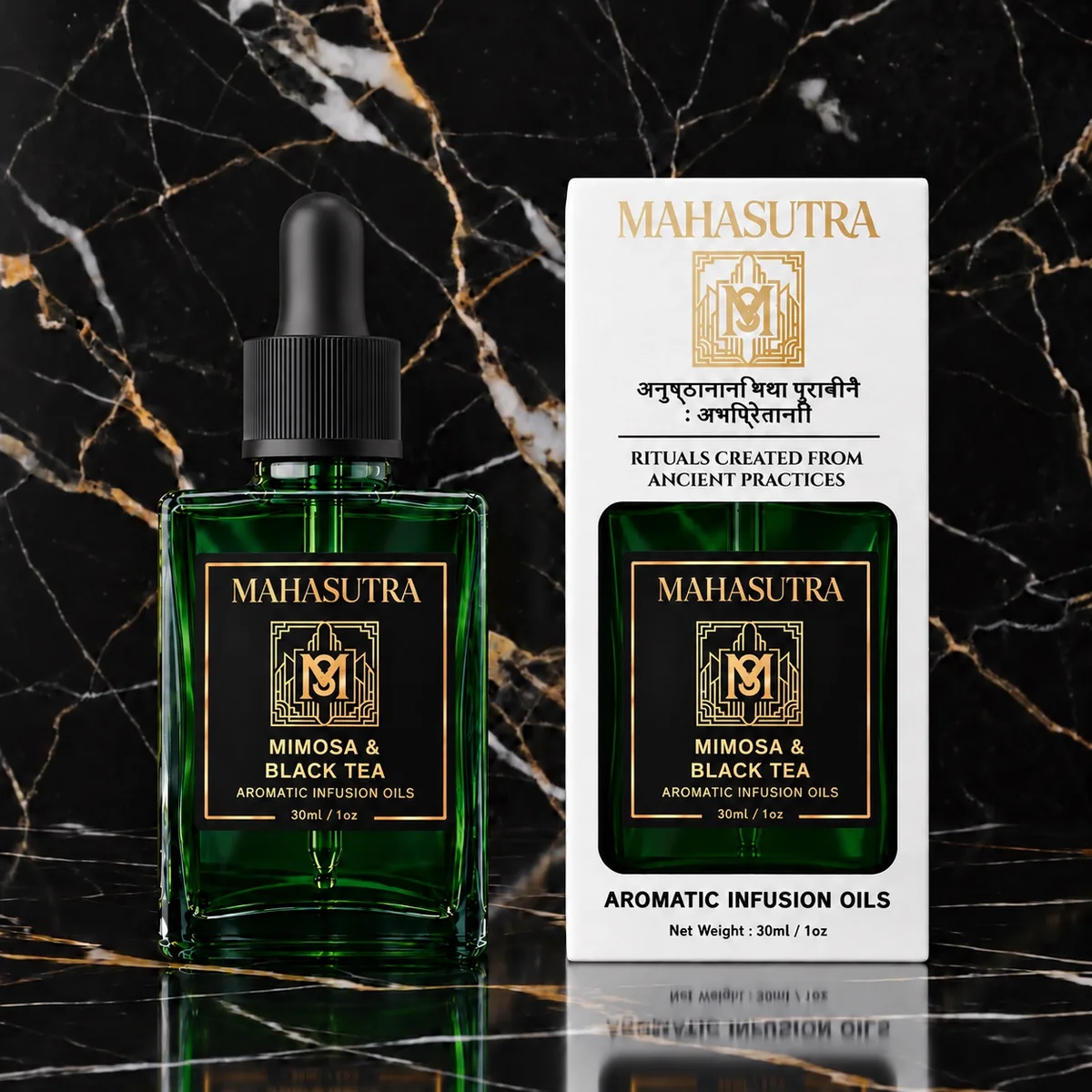 Green Series Aromatic Oil Mimosa & Black Tea by Mahasutra, view 3
