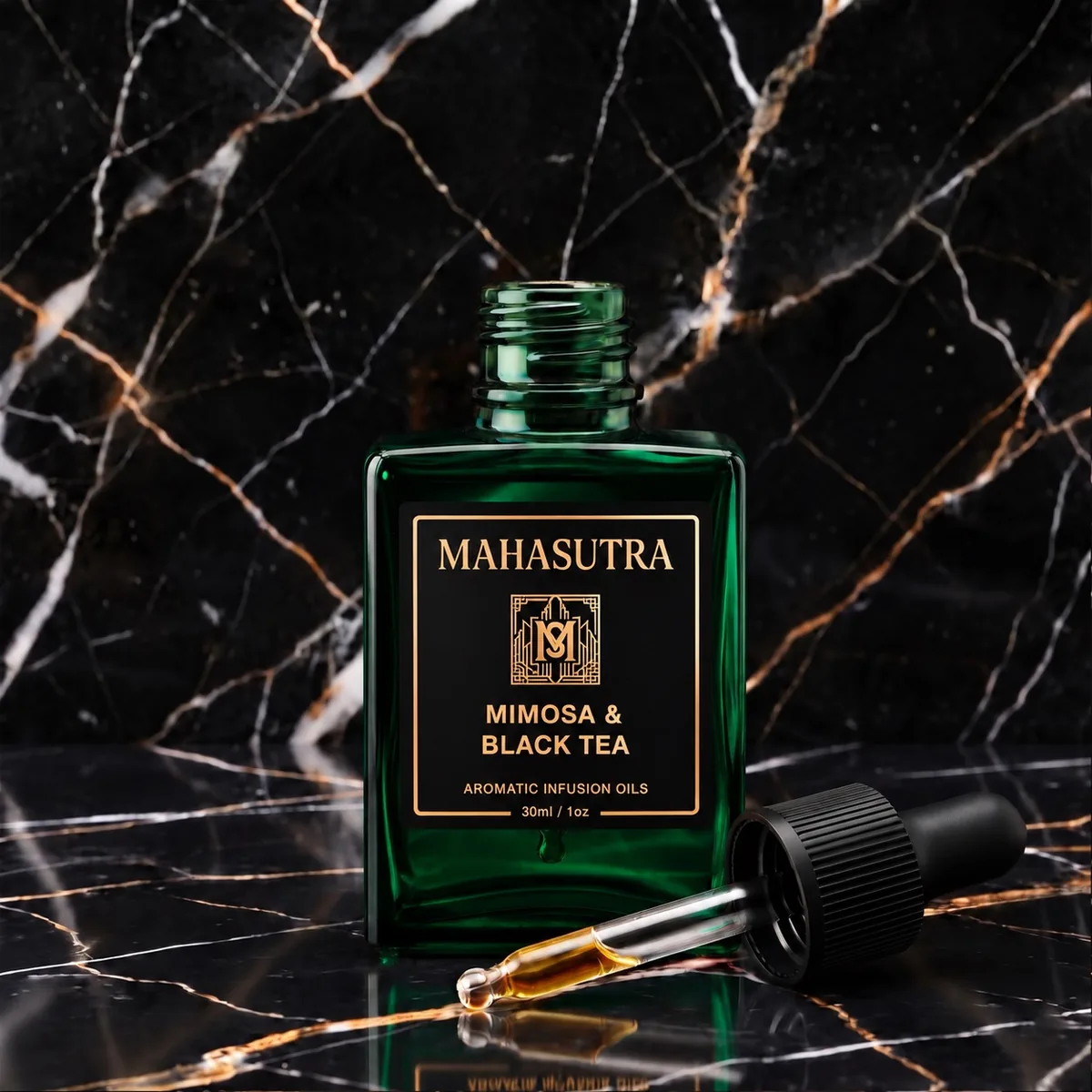Green Series Aromatic Oil Mimosa & Black Tea by Mahasutra, view 2