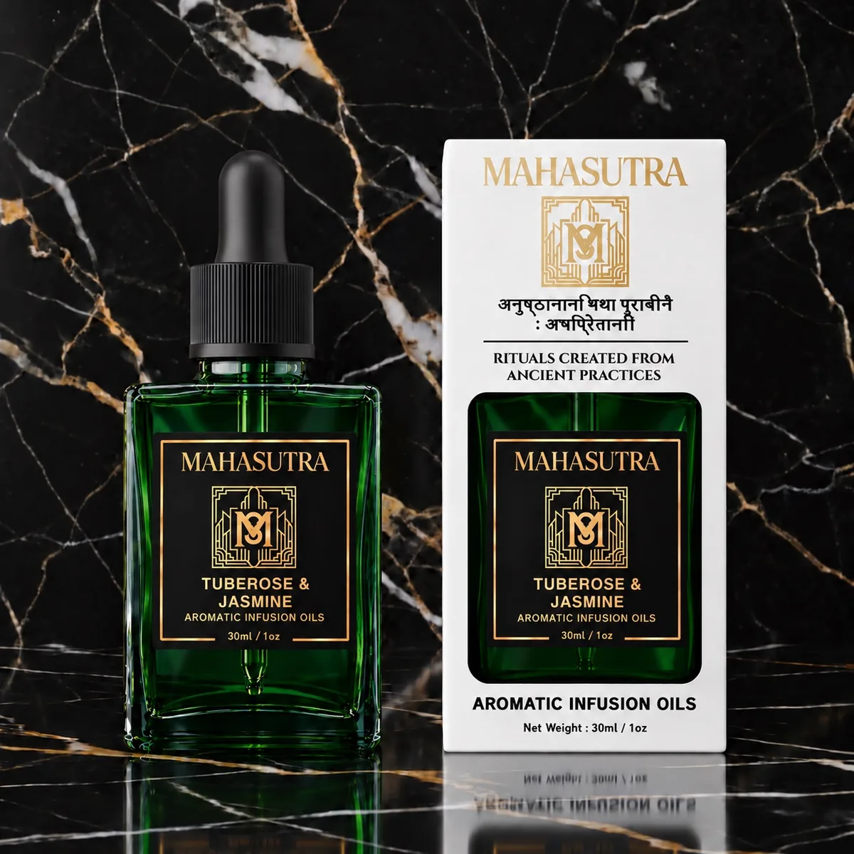 Green Series Aromatic Oil Tuberose & Jasmine by Mahasutra, view 3