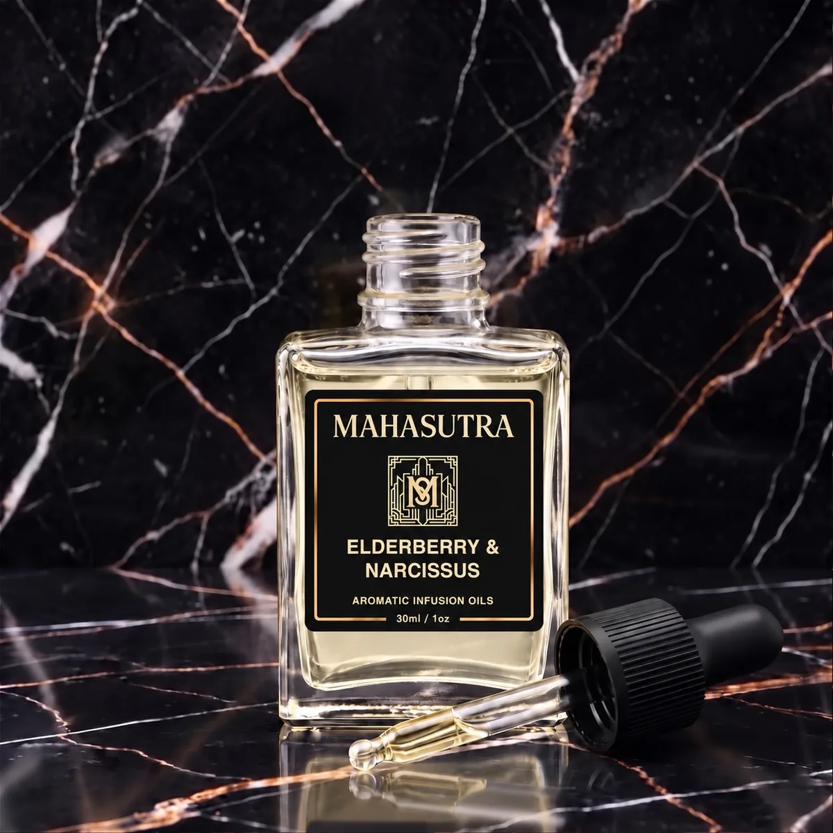 White Series Aromatic Oil Elderberry & Narcissus by Mahasutra, view 2