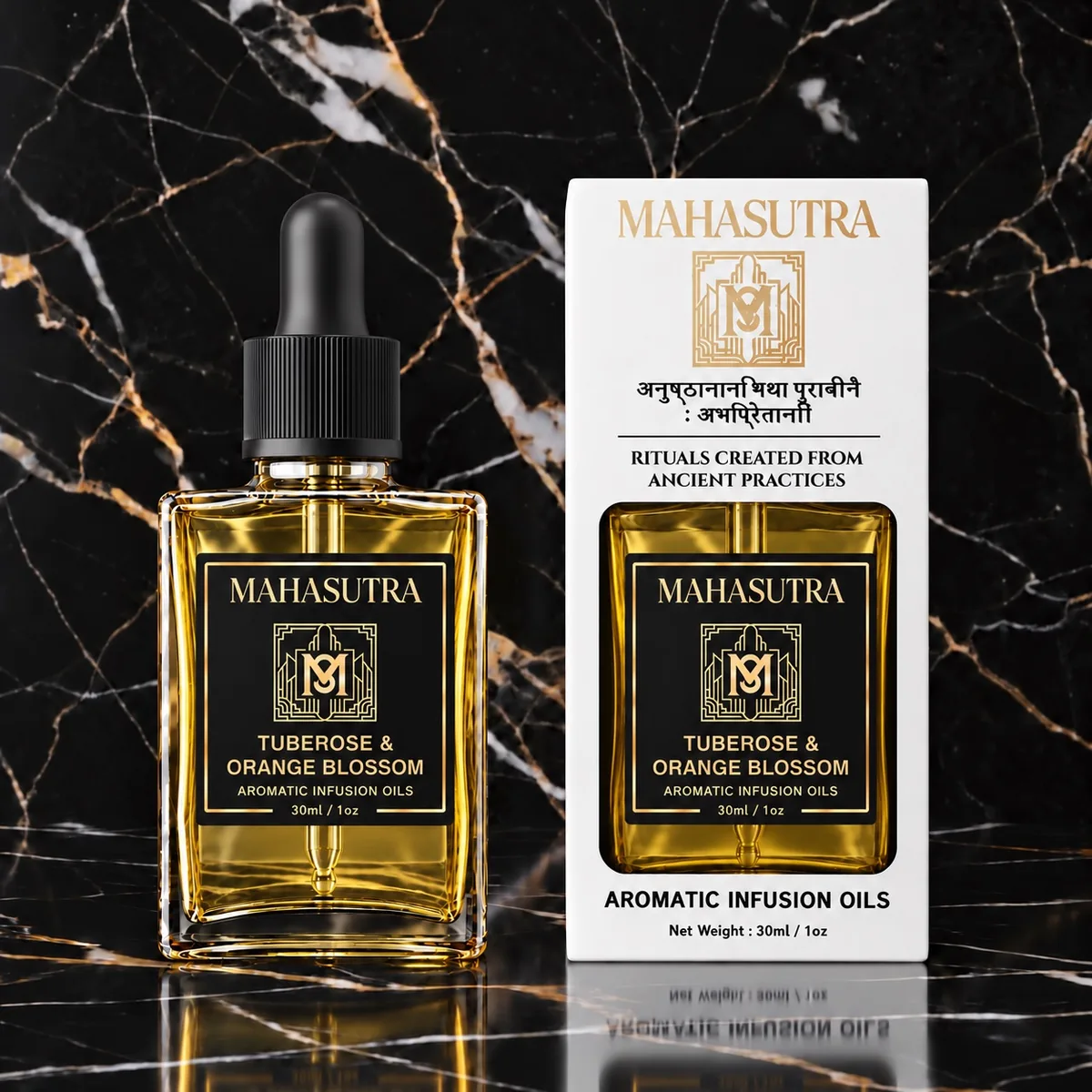 White Series Aromatic Oil Tuberose & Orange Blossom by Mahasutra, view 3