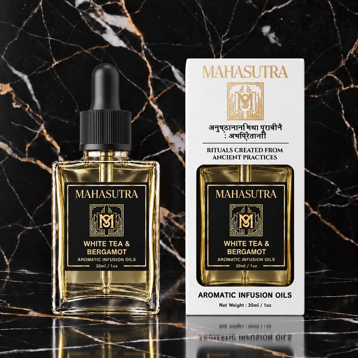 White Series Aromatic Oil White Tea & Bergamot by Mahasutra, view 3