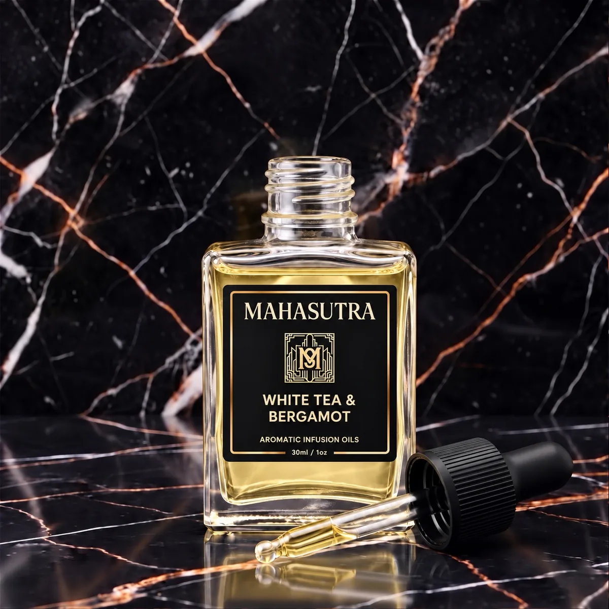 White Series Aromatic Oil White Tea & Bergamot by Mahasutra, view 2